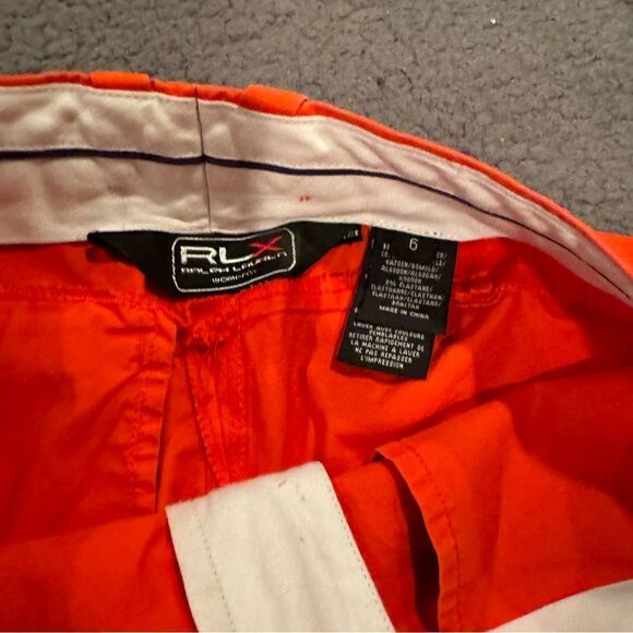 RLX Ralph Lauren Shorts Size 6 Orange Golf Shorts - Picture 3 of 6